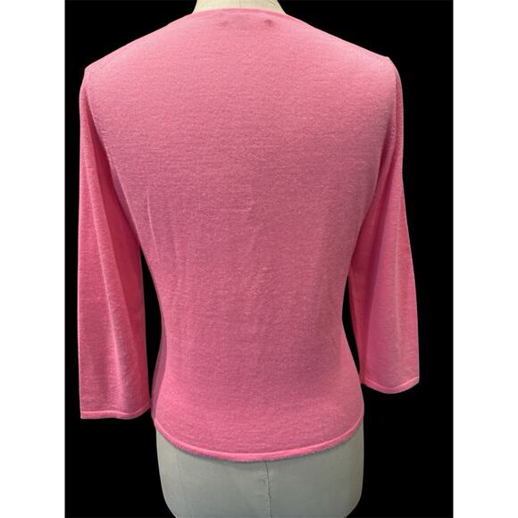 Audrey Talbott 100% Cashmere Keyhole Sweater Top L - Picture 2 of 6
